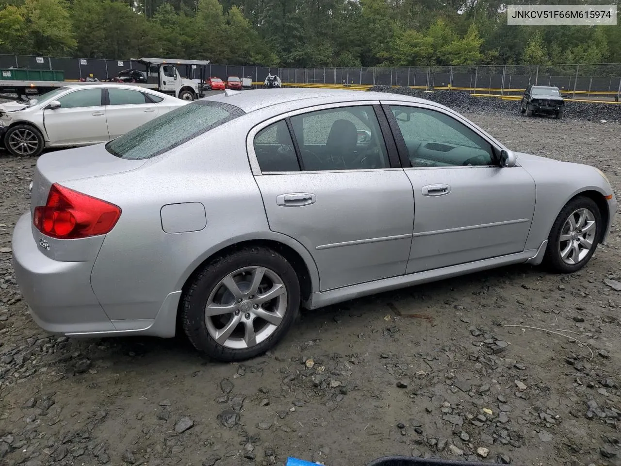 2006 Infiniti G35 VIN: JNKCV51F66M615974 Lot: 72049524