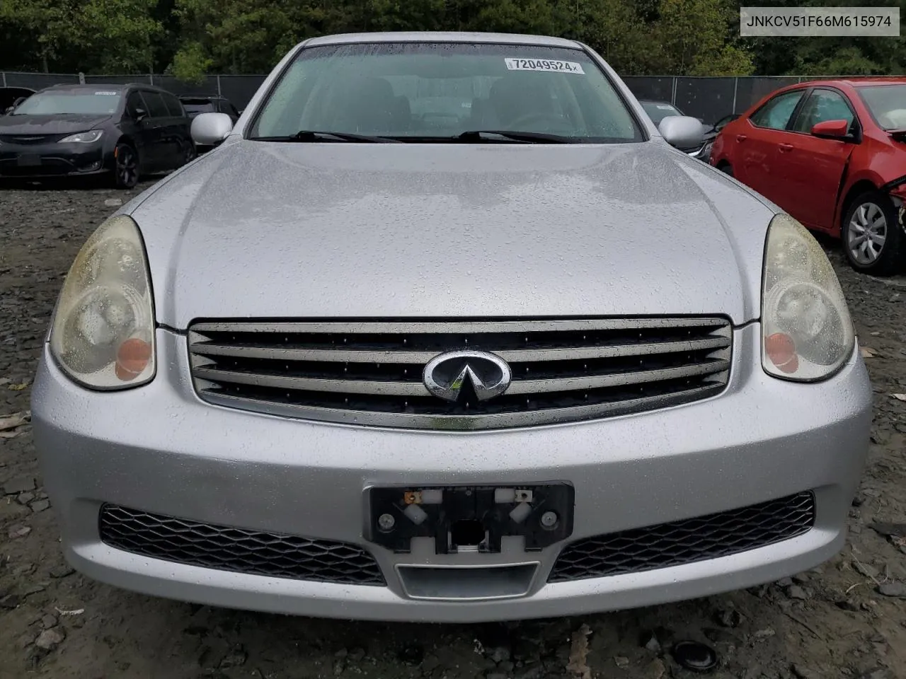 2006 Infiniti G35 VIN: JNKCV51F66M615974 Lot: 72049524