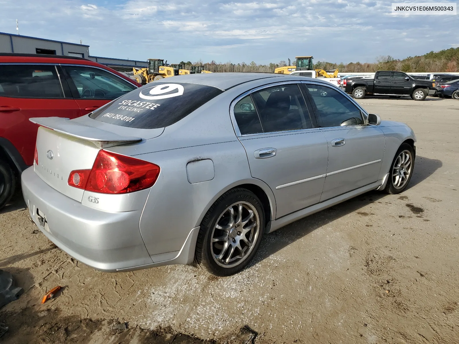 2006 Infiniti G35 VIN: JNKCV51E06M500343 Lot: 74999083