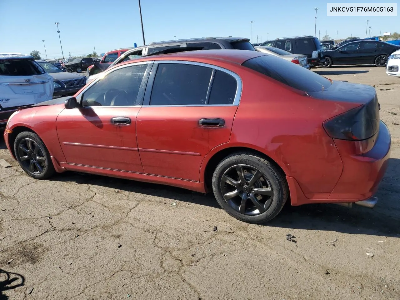 2006 Infiniti G35 VIN: JNKCV51F76M605163 Lot: 75861024