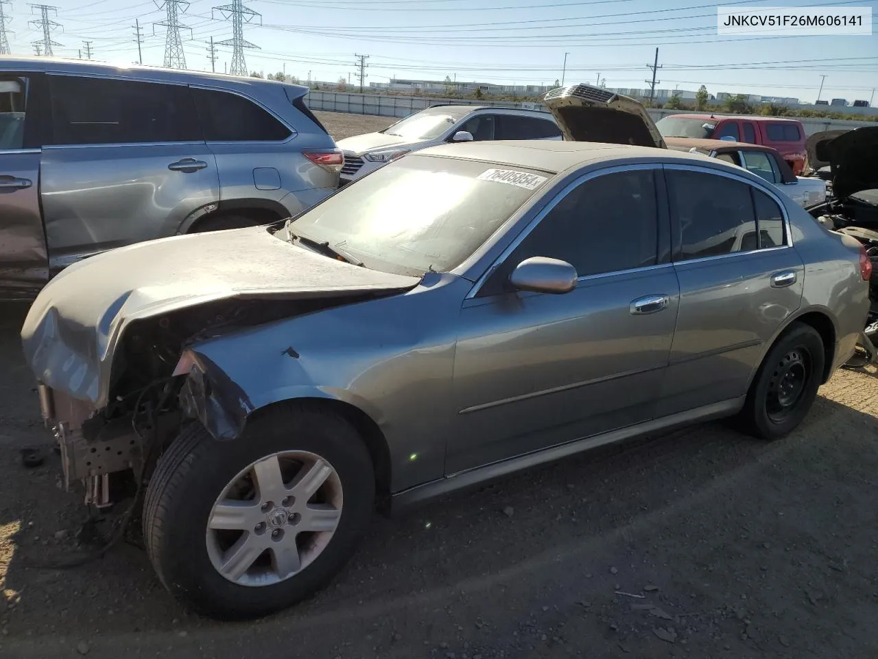 2006 Infiniti G35 VIN: JNKCV51F26M606141 Lot: 76405854