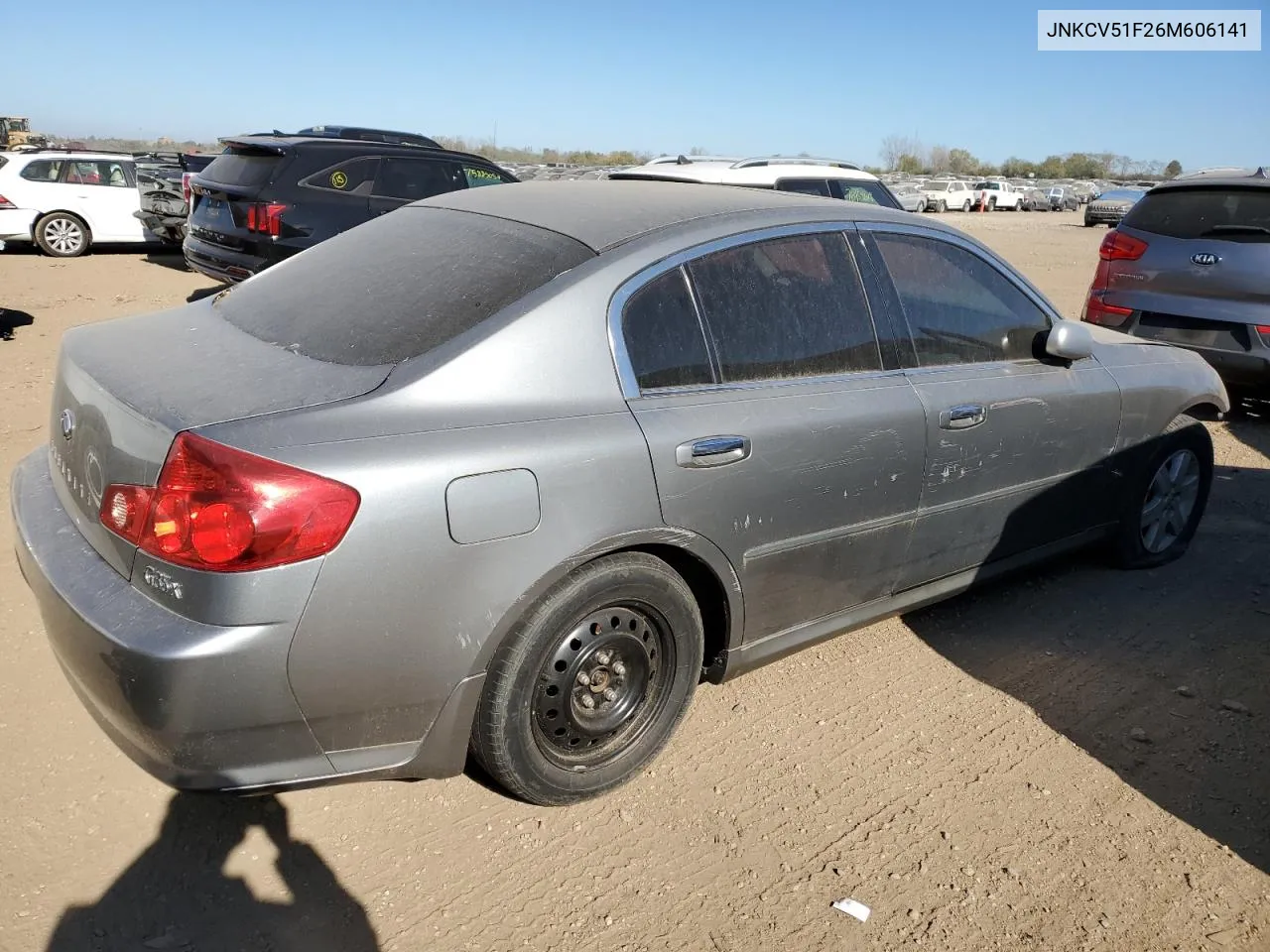 2006 Infiniti G35 VIN: JNKCV51F26M606141 Lot: 76405854