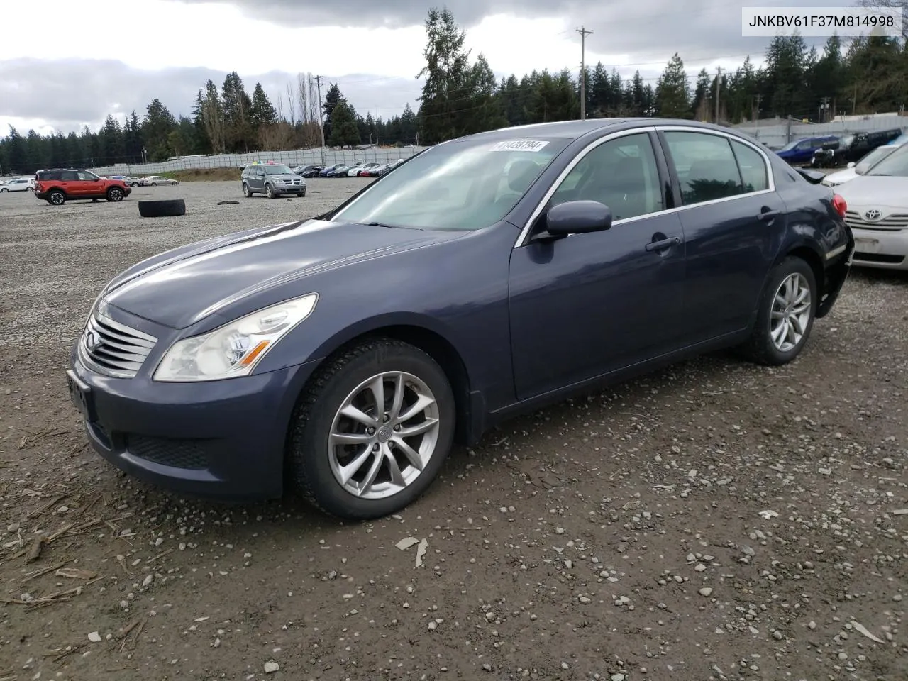 2007 Infiniti G35 VIN: JNKBV61F37M814998 Lot: 41428794