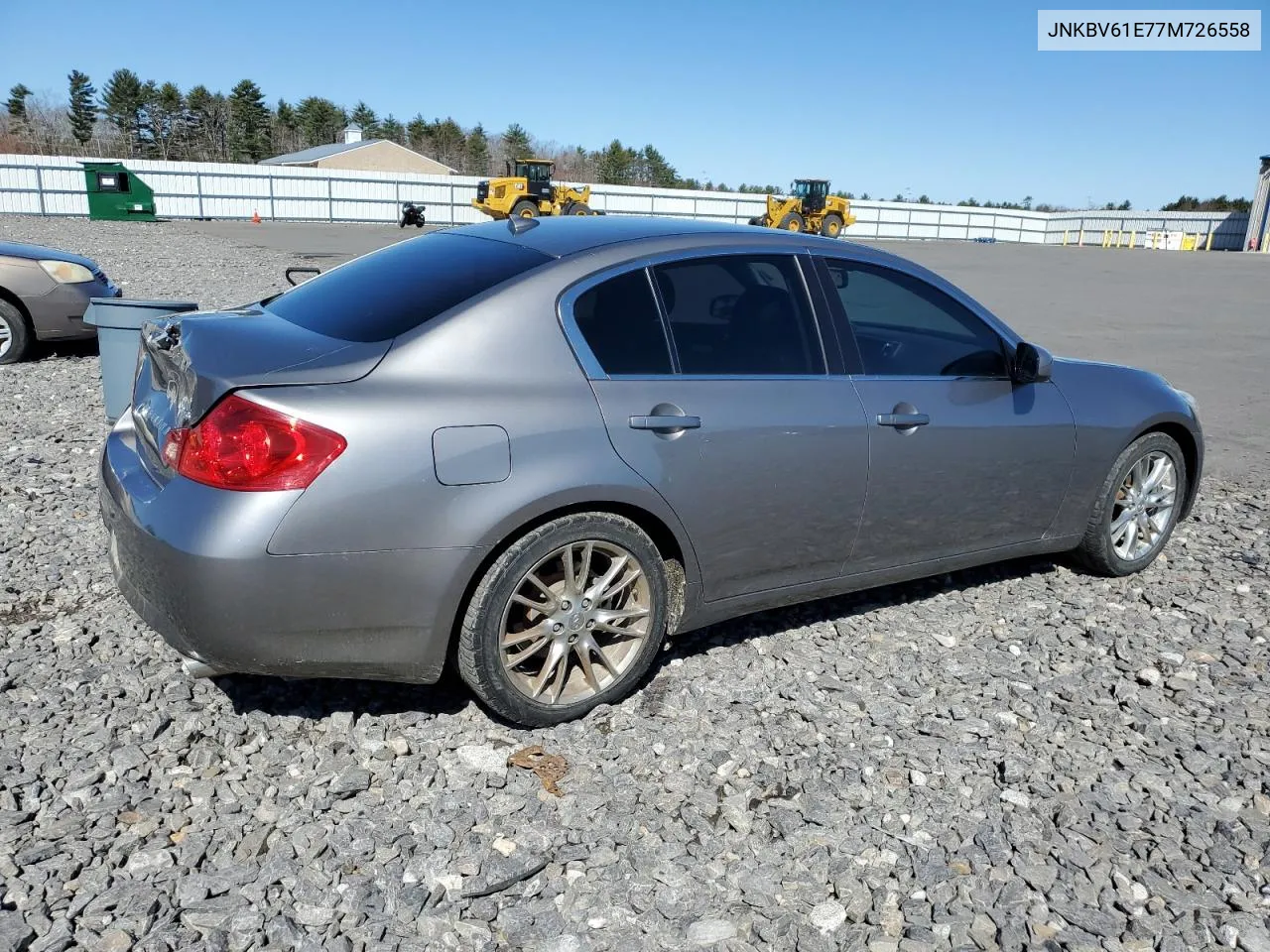 2007 Infiniti G35 VIN: JNKBV61E77M726558 Lot: 52206864