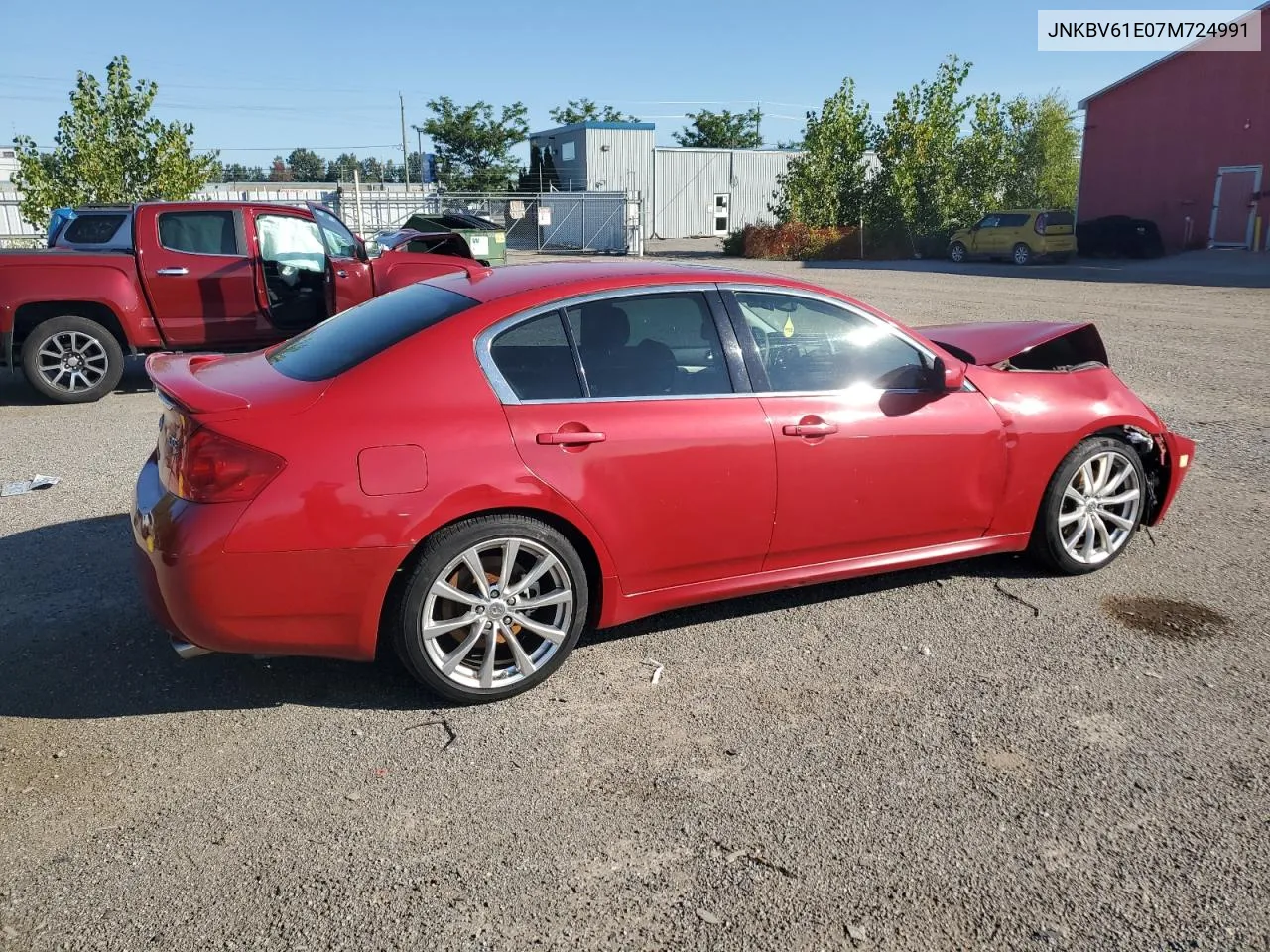 2007 Infiniti G35 VIN: JNKBV61E07M724991 Lot: 69299384