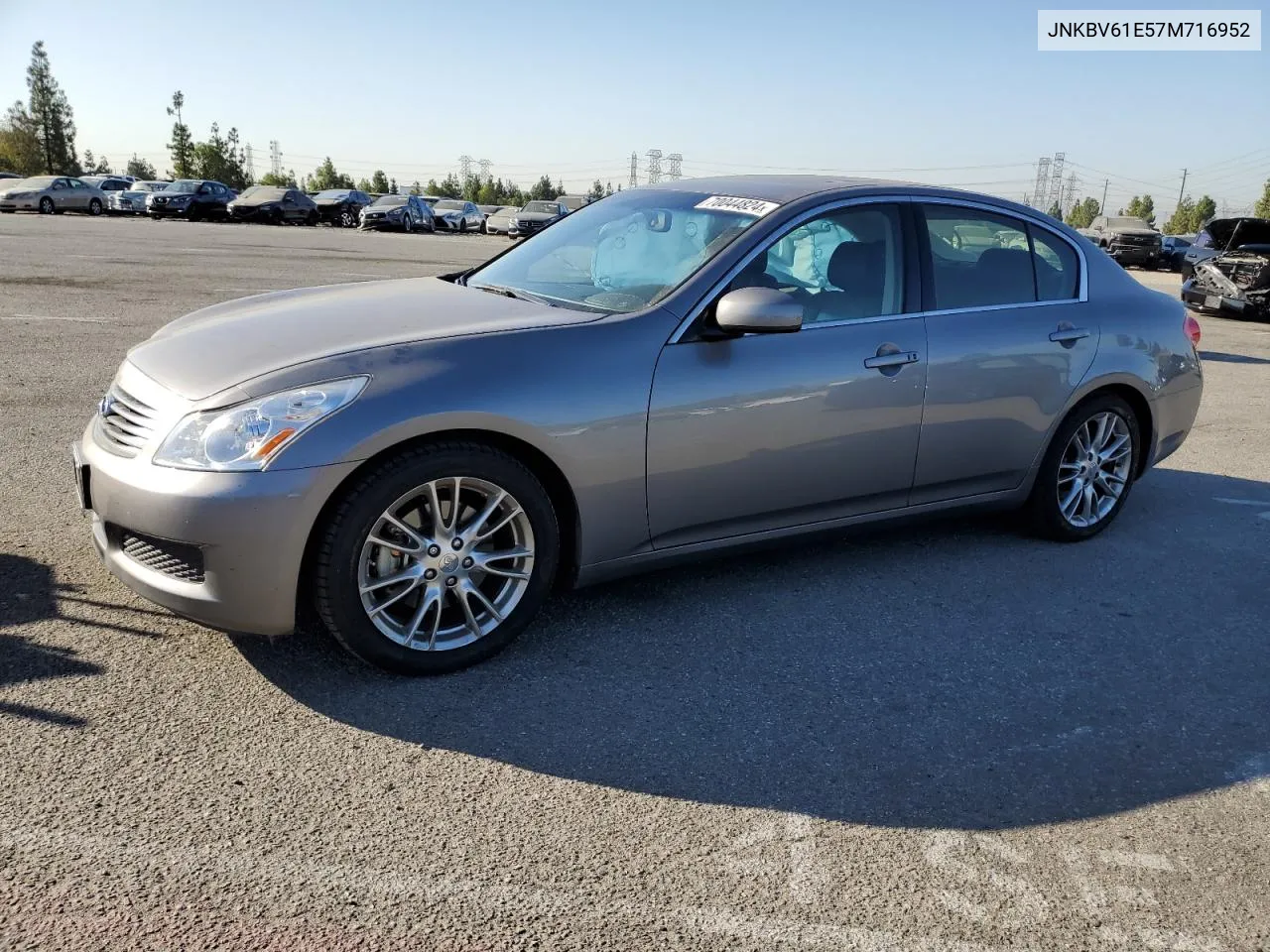 2007 Infiniti G35 VIN: JNKBV61E57M716952 Lot: 70044824