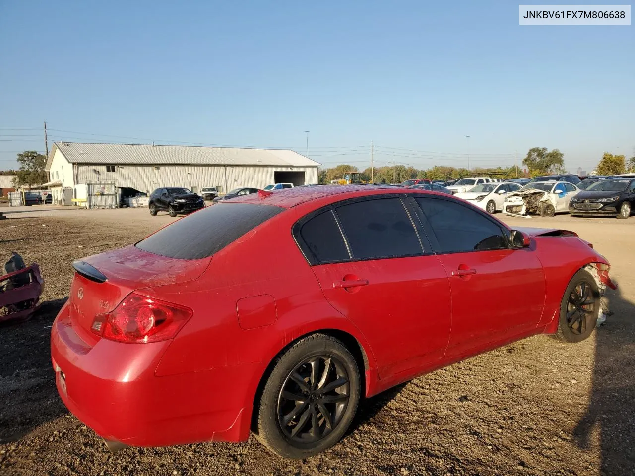 2007 Infiniti G35 VIN: JNKBV61FX7M806638 Lot: 74701224