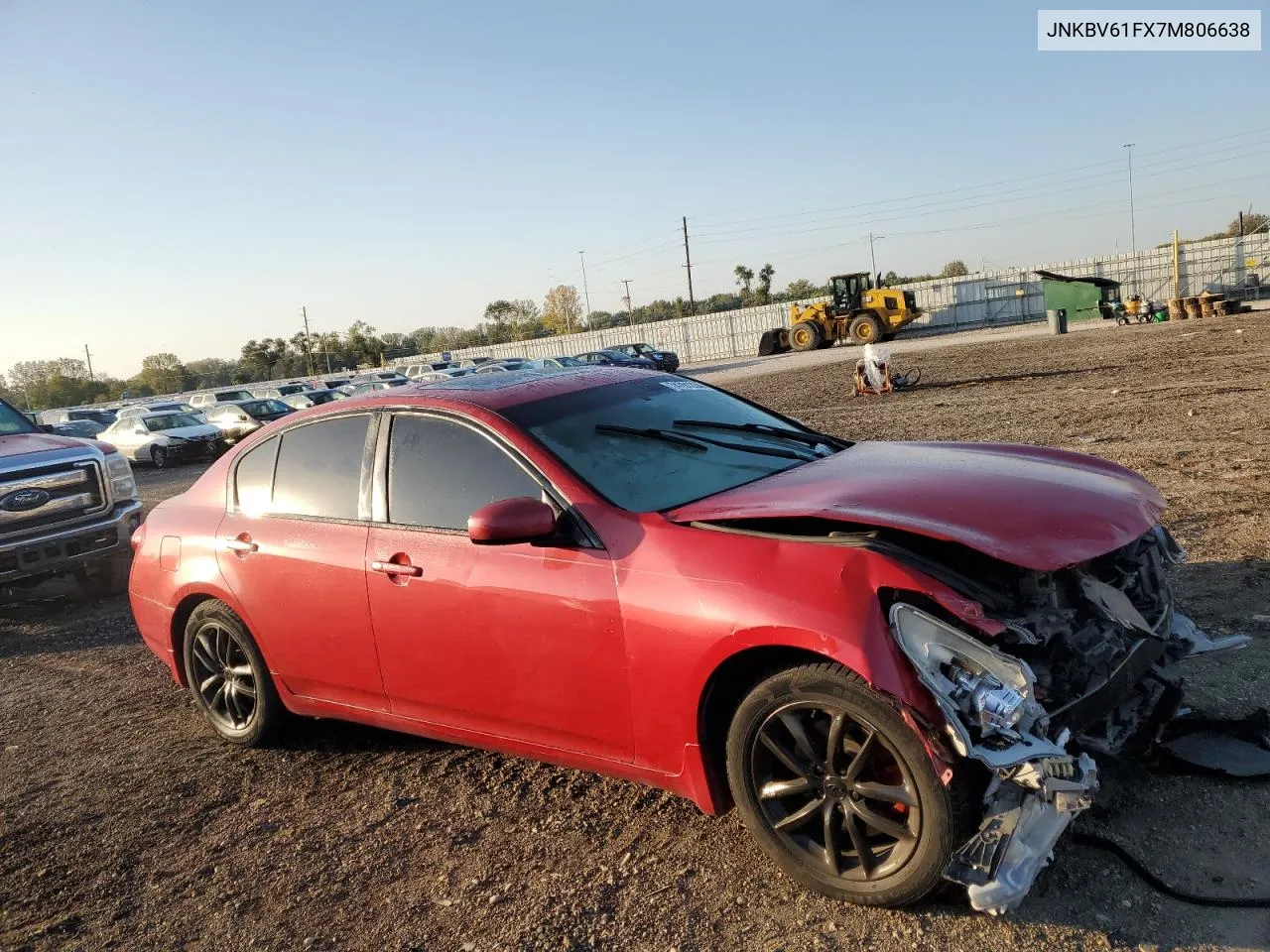 2007 Infiniti G35 VIN: JNKBV61FX7M806638 Lot: 74701224