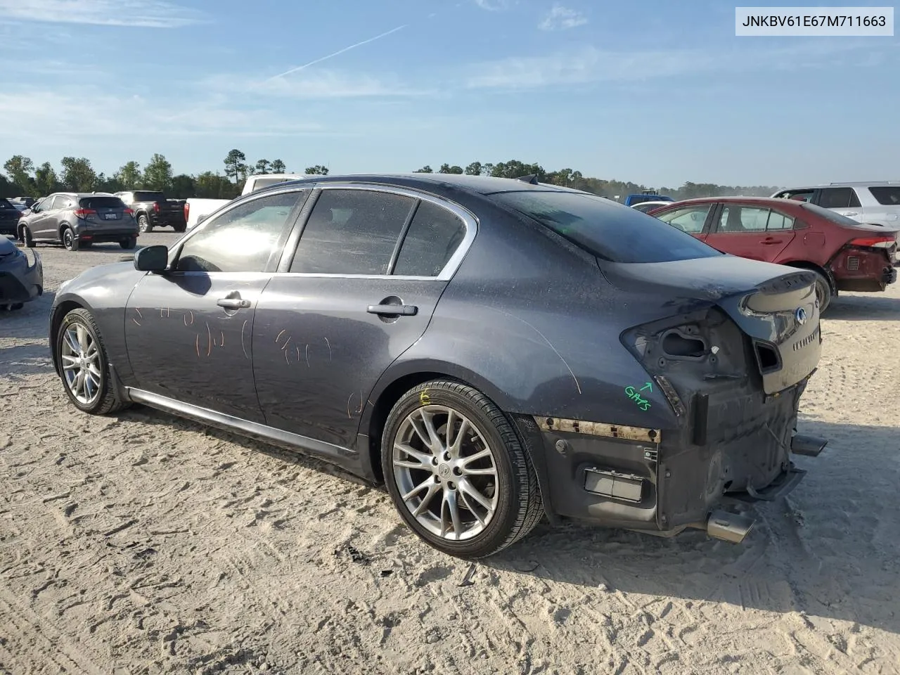 2007 Infiniti G35 VIN: JNKBV61E67M711663 Lot: 77412344