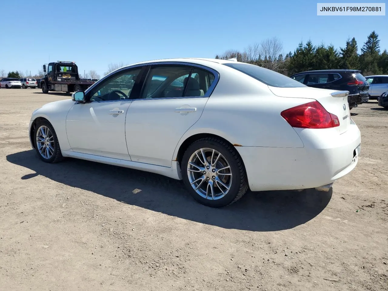 2008 Infiniti G35 VIN: JNKBV61F98M270881 Lot: 51703684