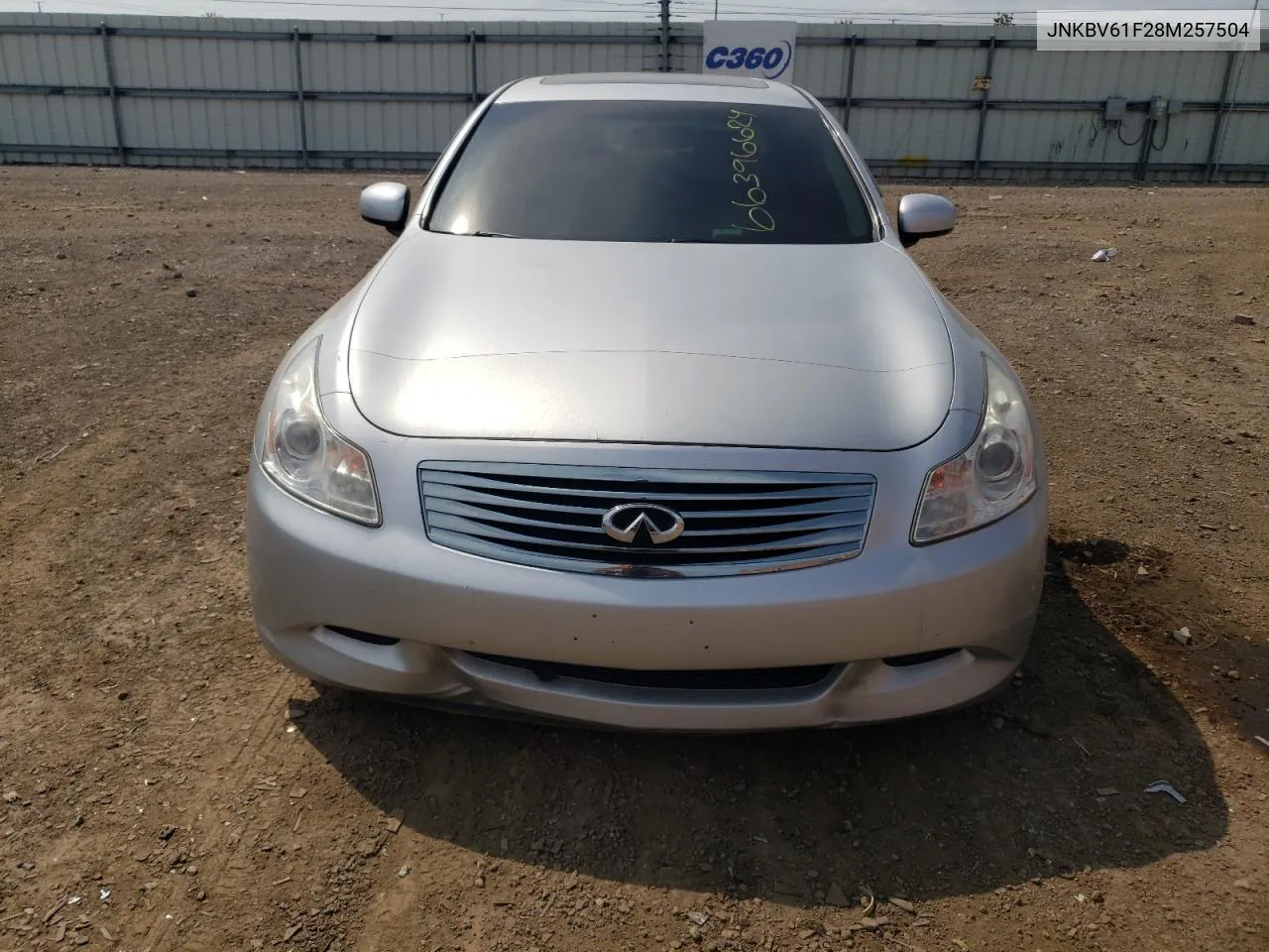 2008 Infiniti G35 VIN: JNKBV61F28M257504 Lot: 66396624