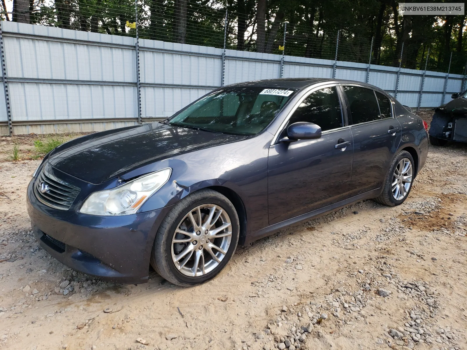 2008 Infiniti G35 VIN: JNKBV61E38M213745 Lot: 68017274