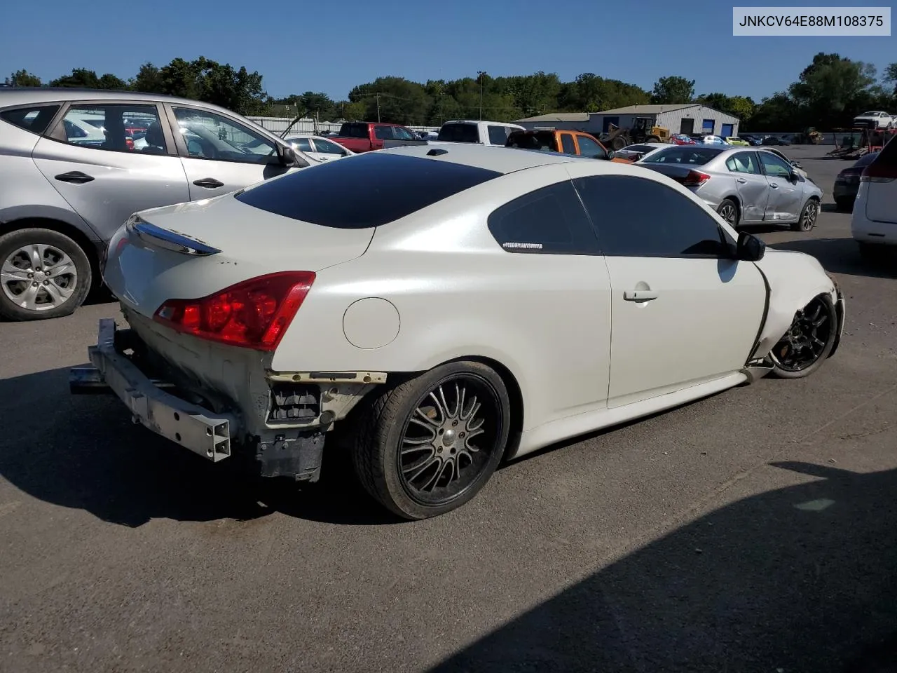 2008 Infiniti G37 Base VIN: JNKCV64E88M108375 Lot: 69583574