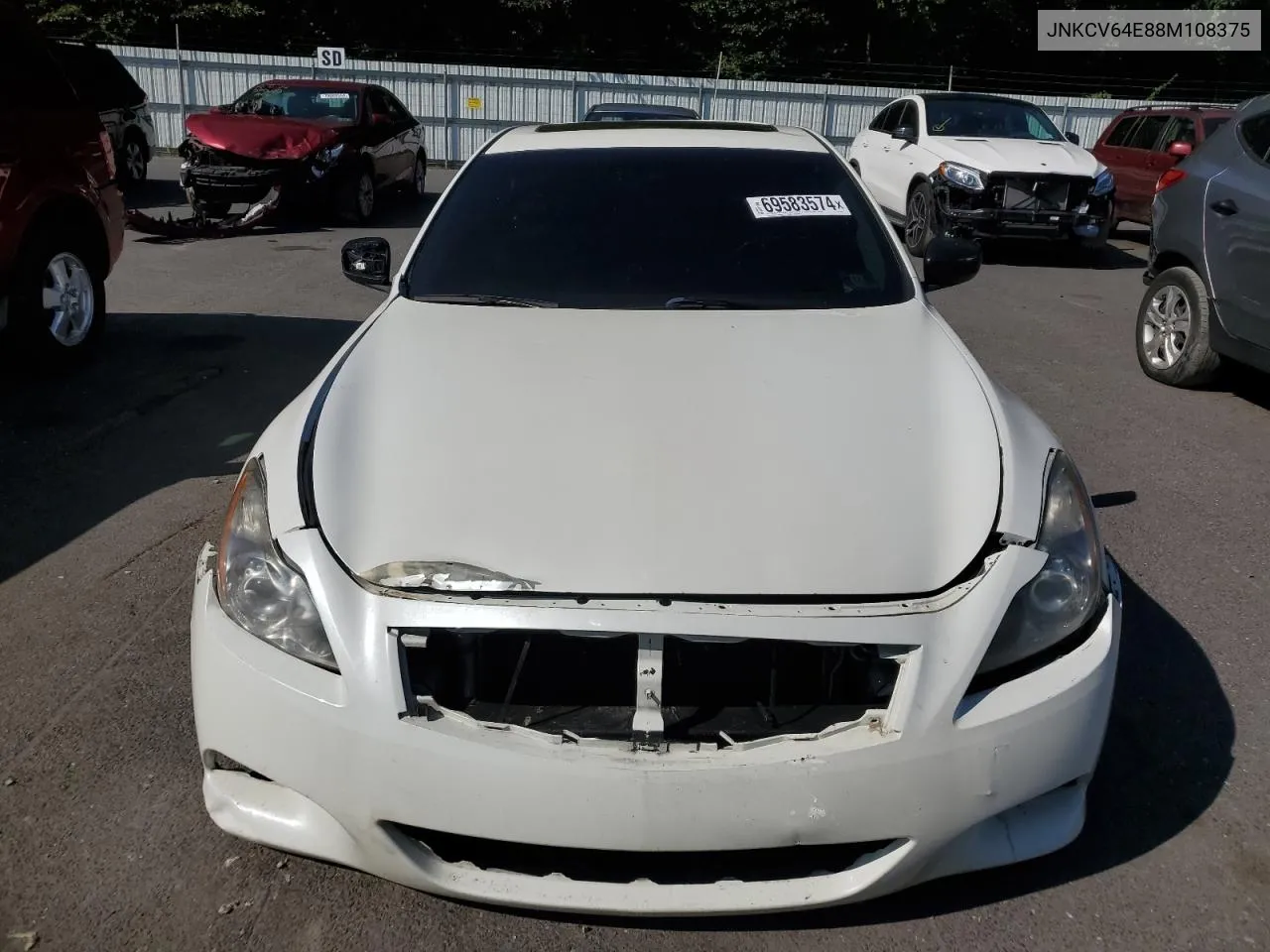 2008 Infiniti G37 Base VIN: JNKCV64E88M108375 Lot: 69583574