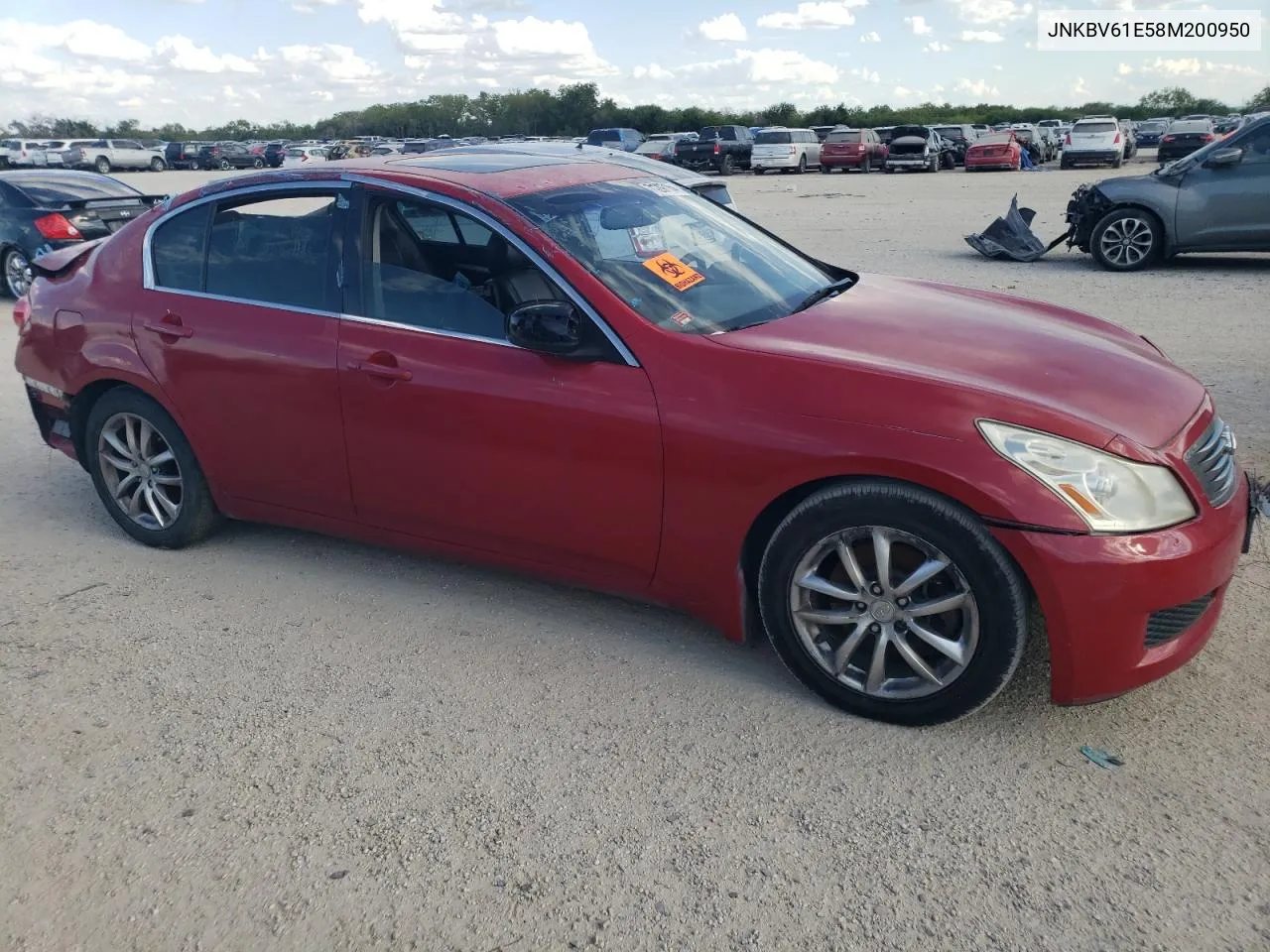 2008 Infiniti G35 VIN: JNKBV61E58M200950 Lot: 71297154