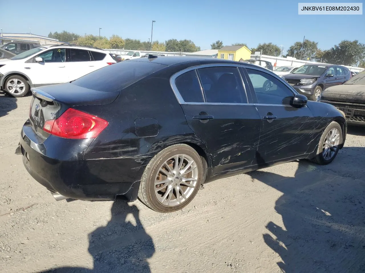 2008 Infiniti G35 VIN: JNKBV61E08M202430 Lot: 71768264