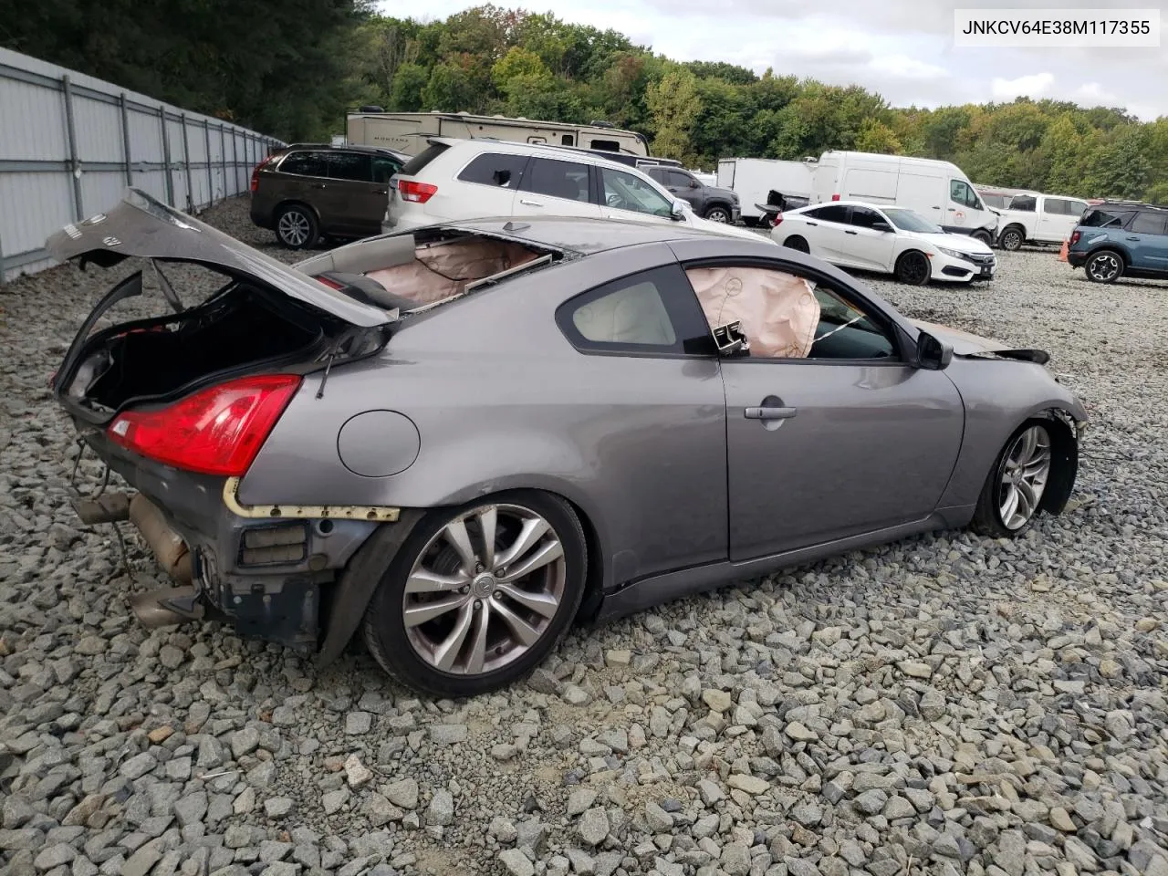 2008 Infiniti G37 Base VIN: JNKCV64E38M117355 Lot: 72067564