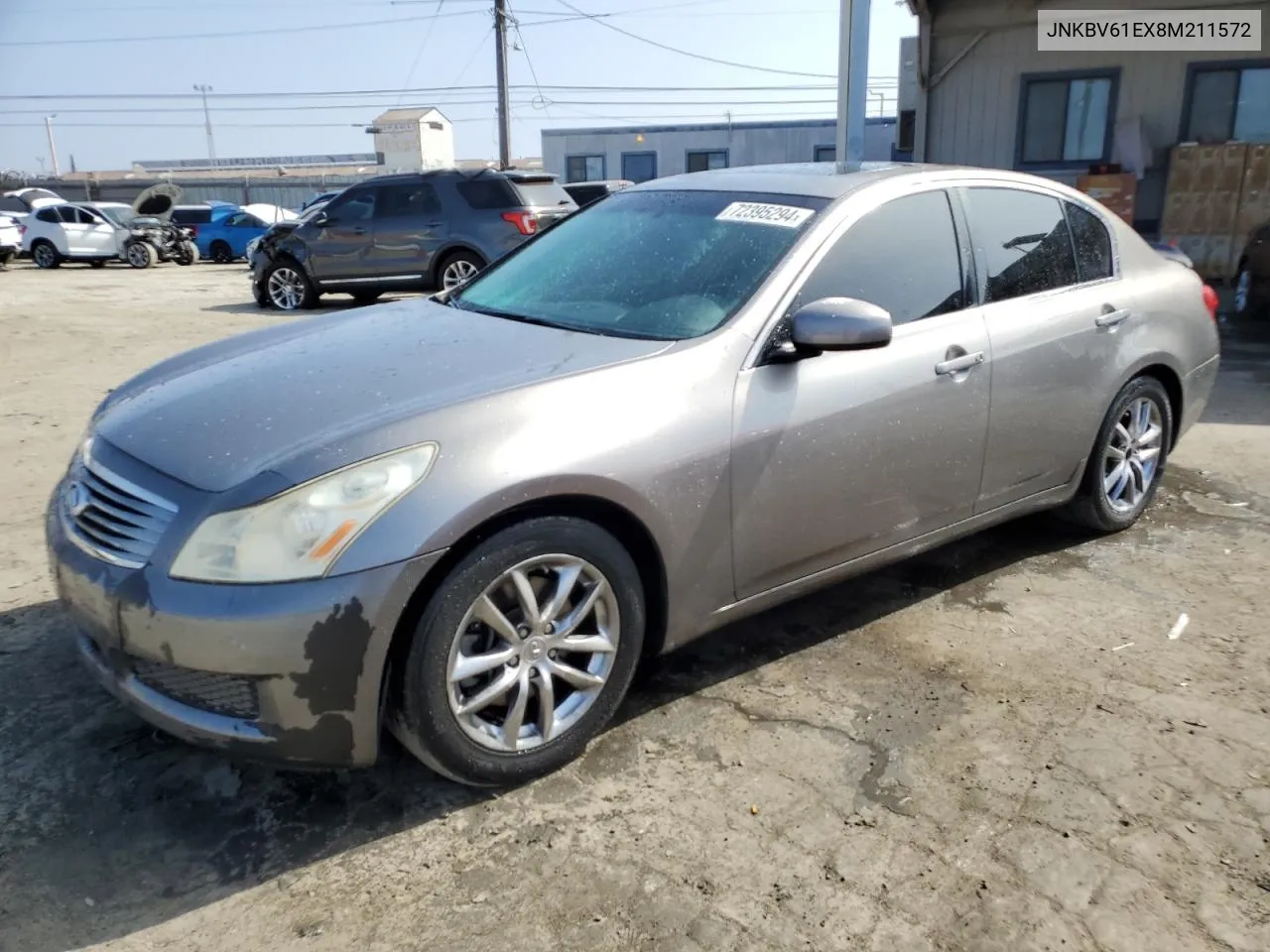 2008 Infiniti G35 VIN: JNKBV61EX8M211572 Lot: 72395294