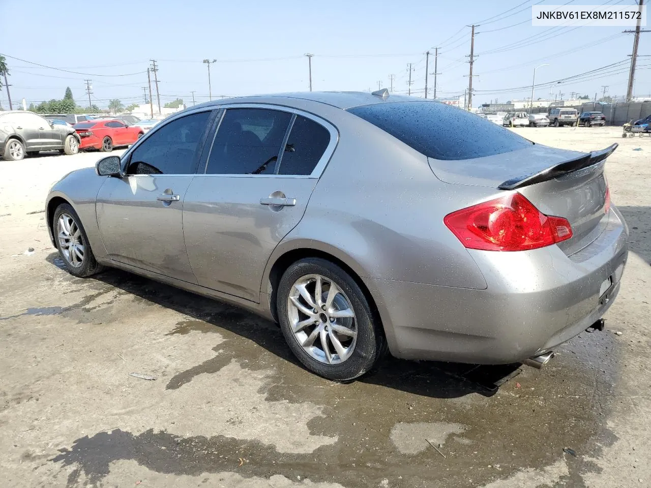 2008 Infiniti G35 VIN: JNKBV61EX8M211572 Lot: 72395294