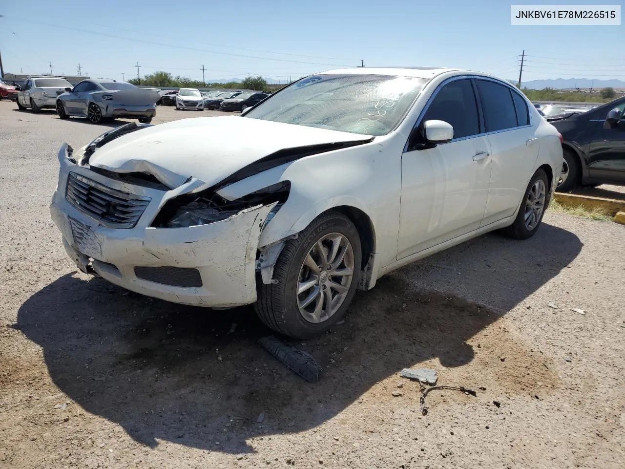 2008 Infiniti G35 VIN: JNKBV61E78M226515 Lot: 72430374