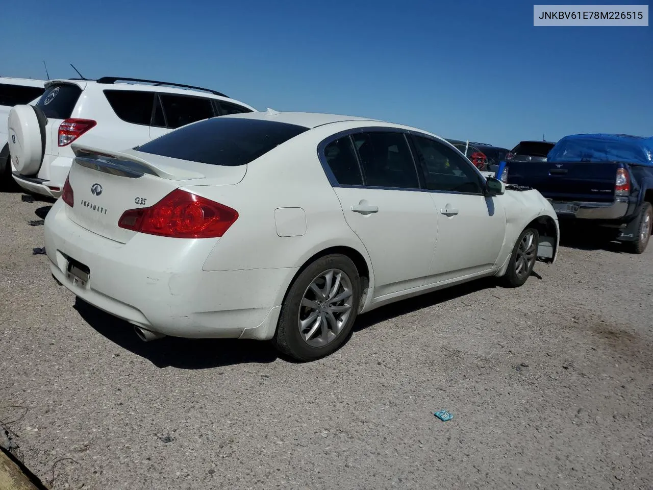 2008 Infiniti G35 VIN: JNKBV61E78M226515 Lot: 72430374