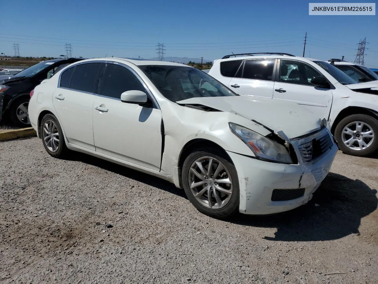 2008 Infiniti G35 VIN: JNKBV61E78M226515 Lot: 72430374