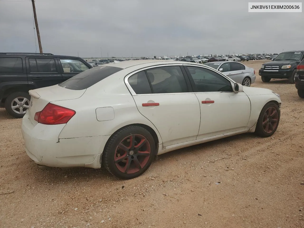 2008 Infiniti G35 VIN: JNKBV61EX8M200636 Lot: 72685224