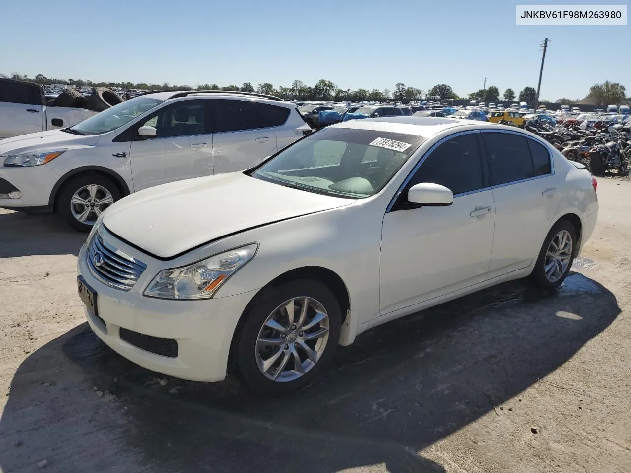 2008 Infiniti G35 VIN: JNKBV61F98M263980 Lot: 73978294