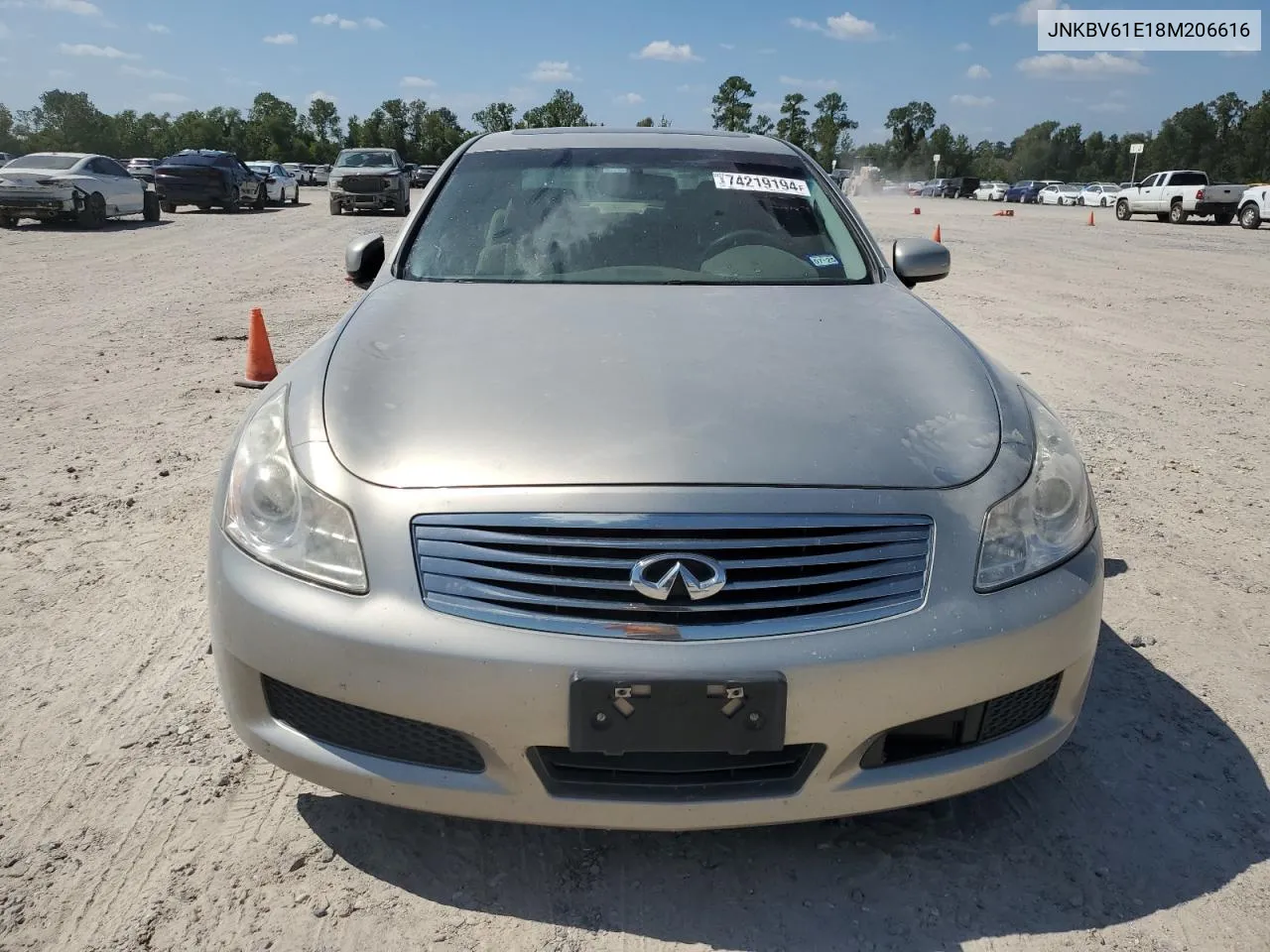 2008 Infiniti G35 VIN: JNKBV61E18M206616 Lot: 74219194