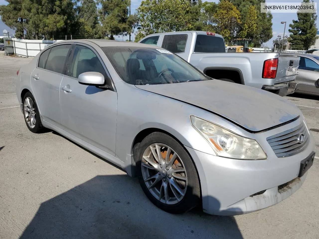 2008 Infiniti G35 VIN: JNKBV61E18M203943 Lot: 74778154