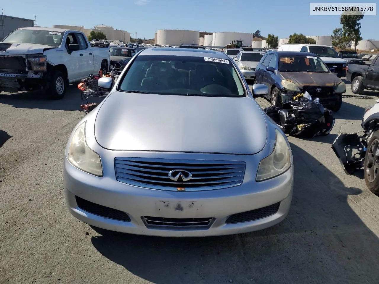 2008 Infiniti G35 VIN: JNKBV61E68M215778 Lot: 75065994