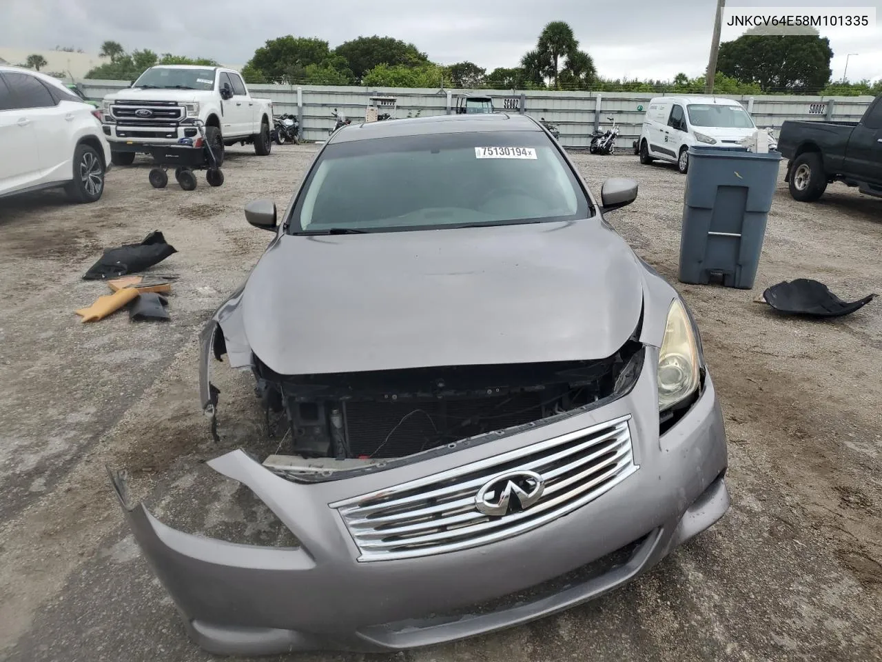 2008 Infiniti G37 Base VIN: JNKCV64E58M101335 Lot: 75130194