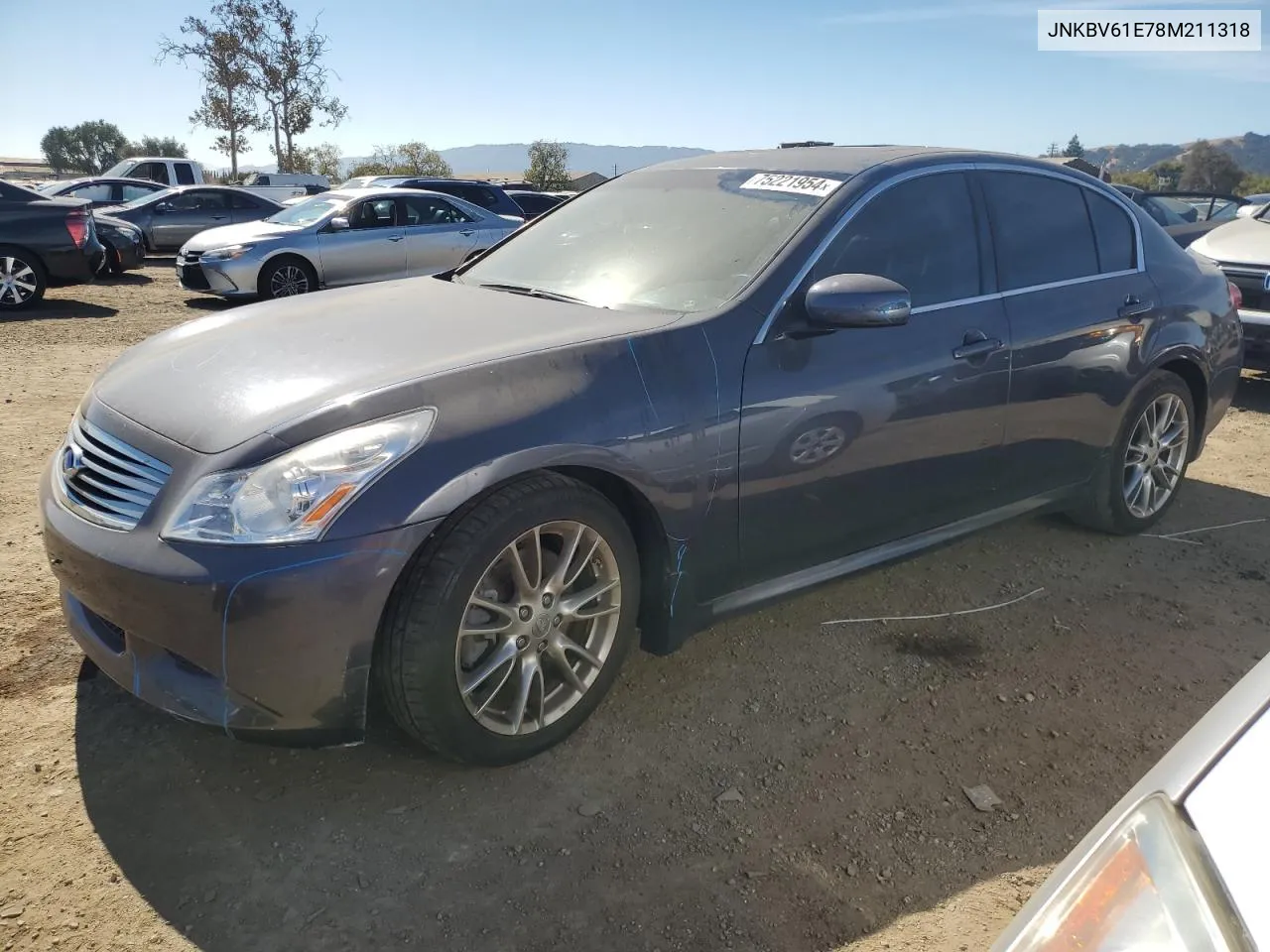 2008 Infiniti G35 VIN: JNKBV61E78M211318 Lot: 75221954