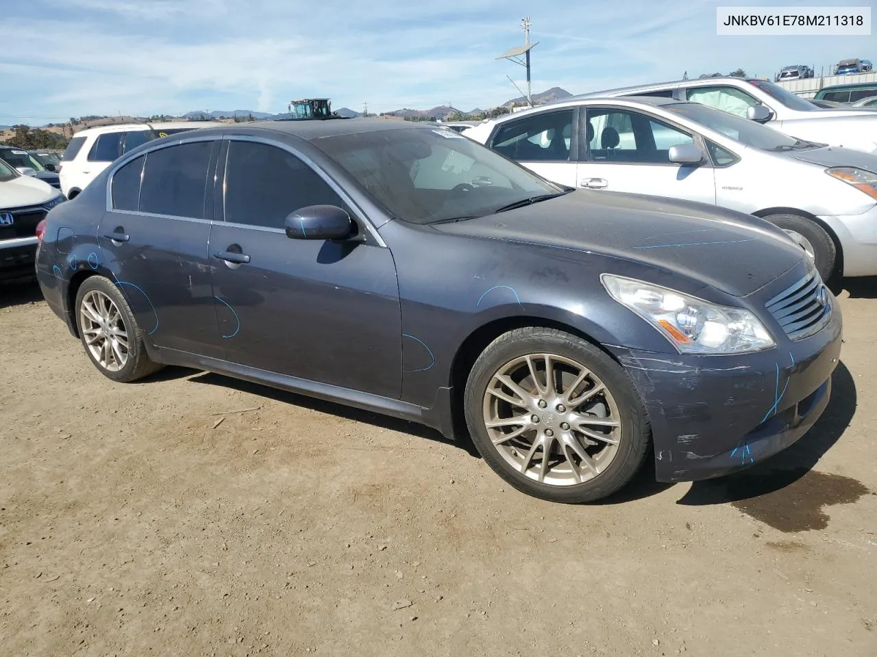 2008 Infiniti G35 VIN: JNKBV61E78M211318 Lot: 75221954