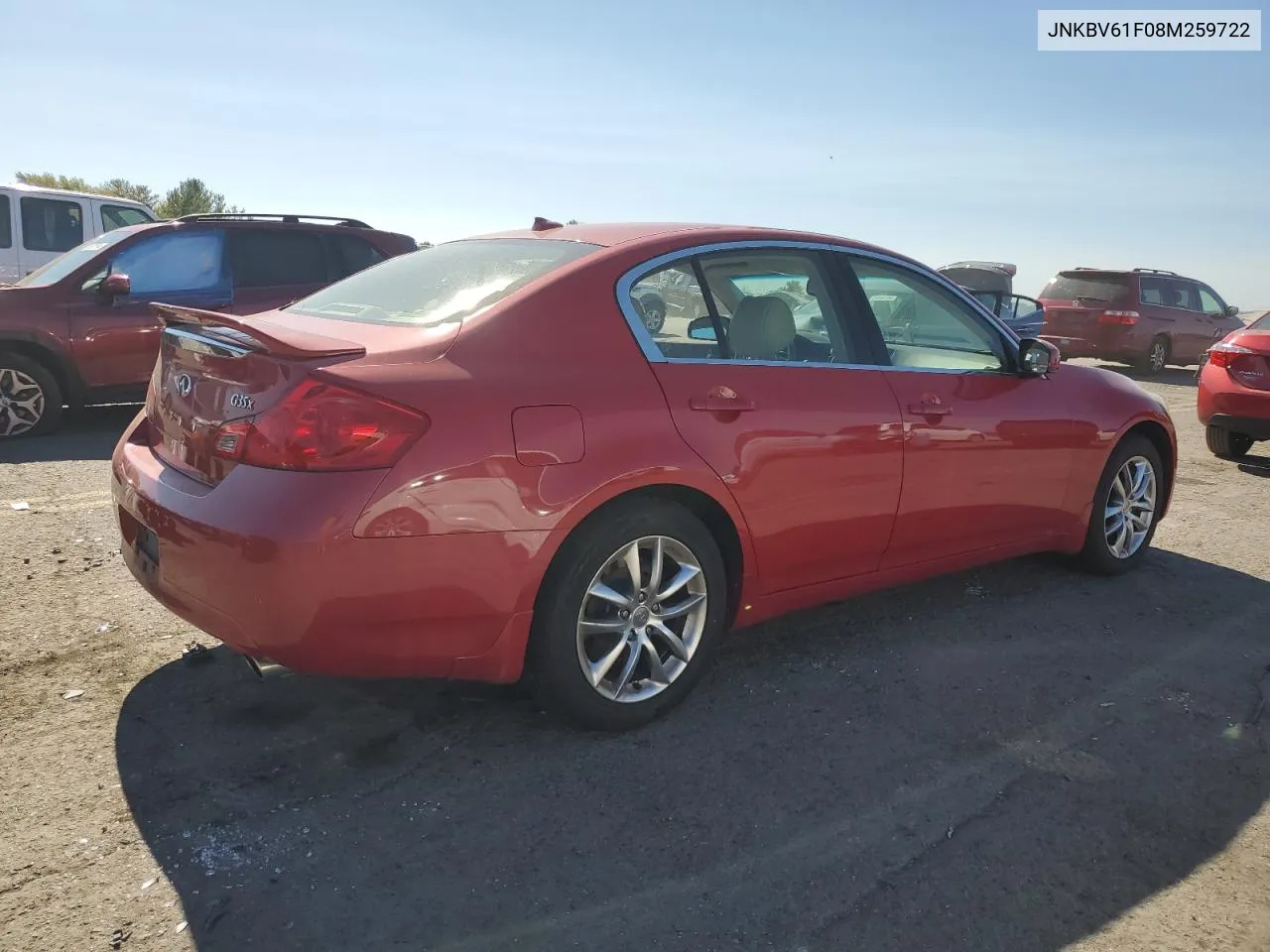 2008 Infiniti G35 VIN: JNKBV61F08M259722 Lot: 75865324