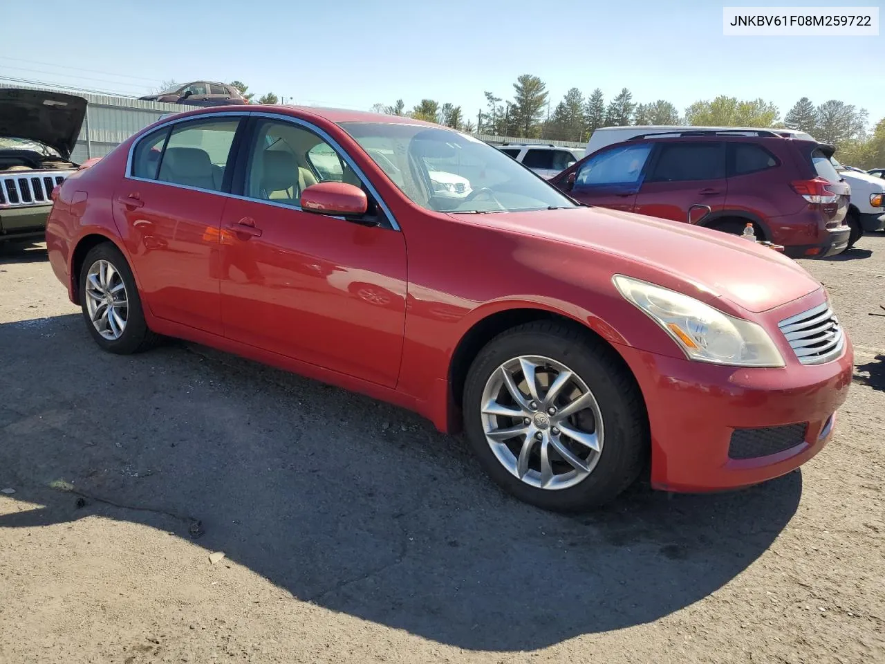 JNKBV61F08M259722 2008 Infiniti G35