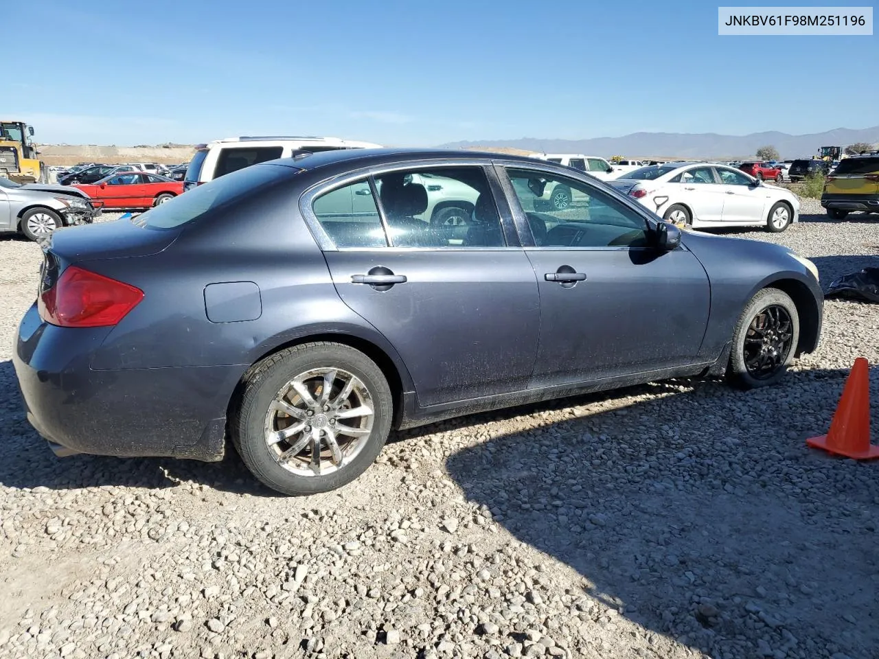 2008 Infiniti G35 VIN: JNKBV61F98M251196 Lot: 76762034