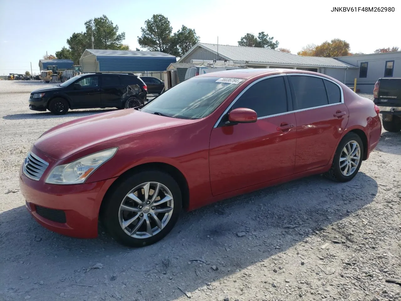 2008 Infiniti G35 VIN: JNKBV61F48M262980 Lot: 78036794