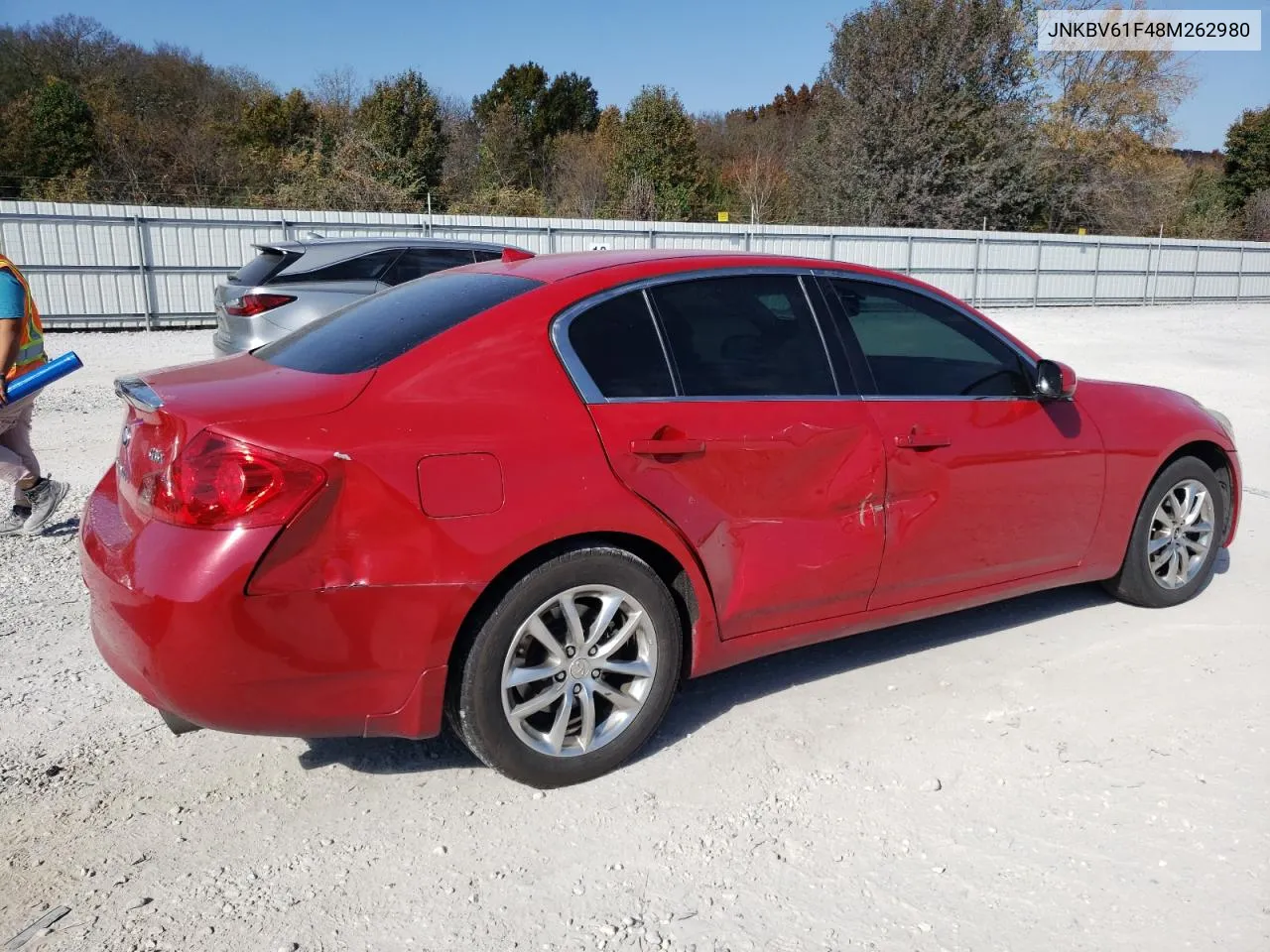 2008 Infiniti G35 VIN: JNKBV61F48M262980 Lot: 78036794