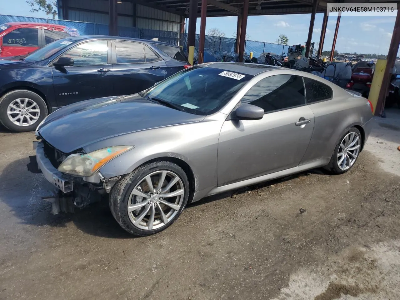 2008 Infiniti G37 Base VIN: JNKCV64E58M103716 Lot: 79092974