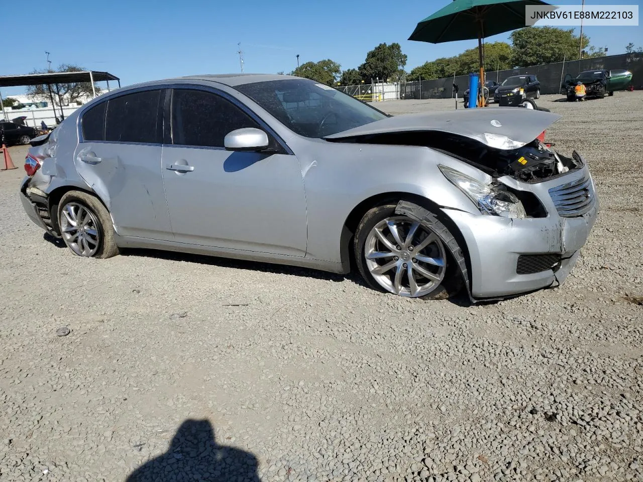 2008 Infiniti G35 VIN: JNKBV61E88M222103 Lot: 80280924