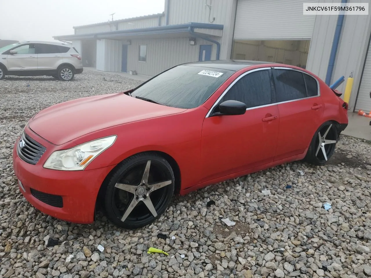 2009 Infiniti G37 VIN: JNKCV61F59M361796 Lot: 72242724