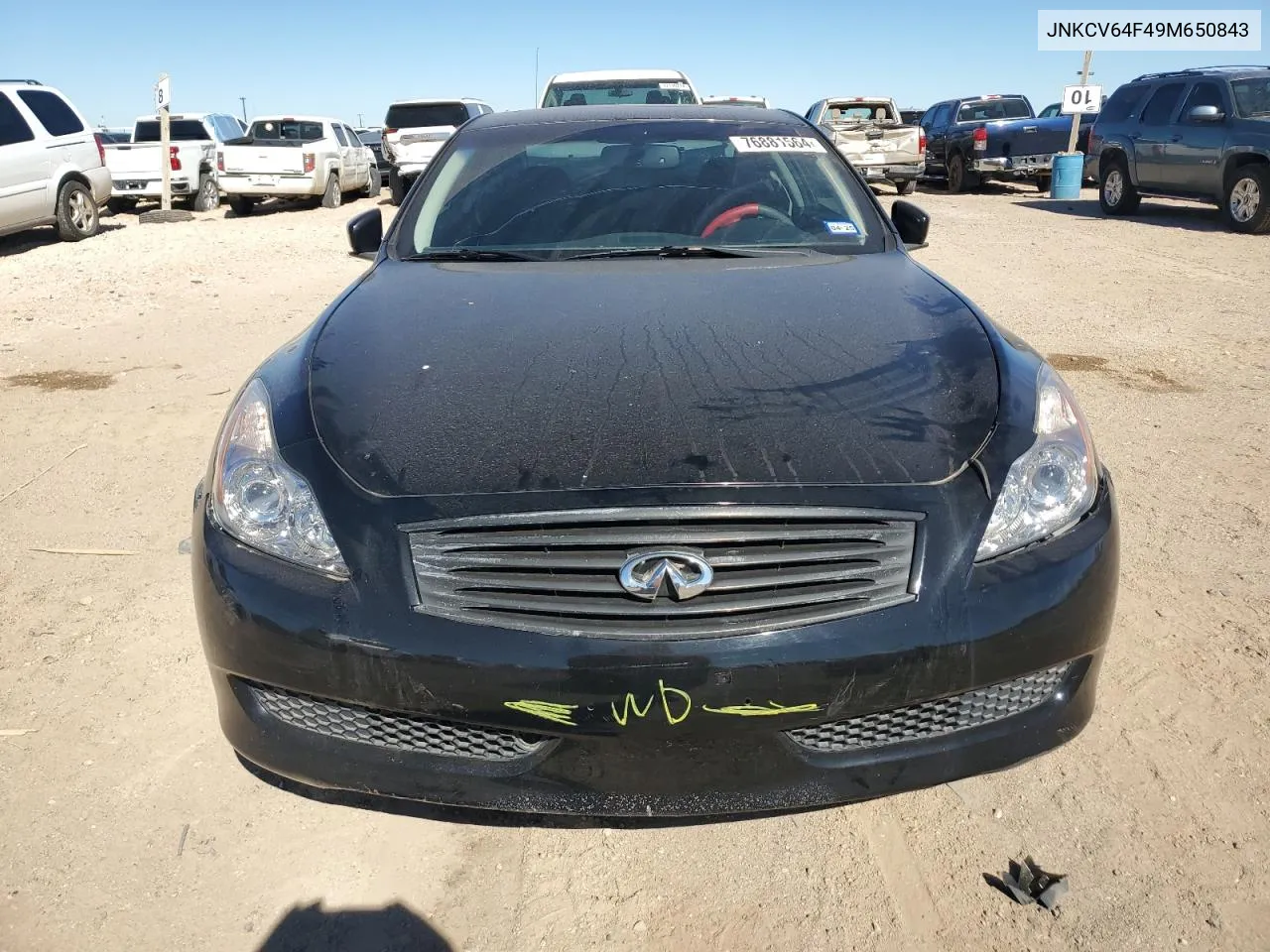 2009 Infiniti G37 VIN: JNKCV64F49M650843 Lot: 76881564