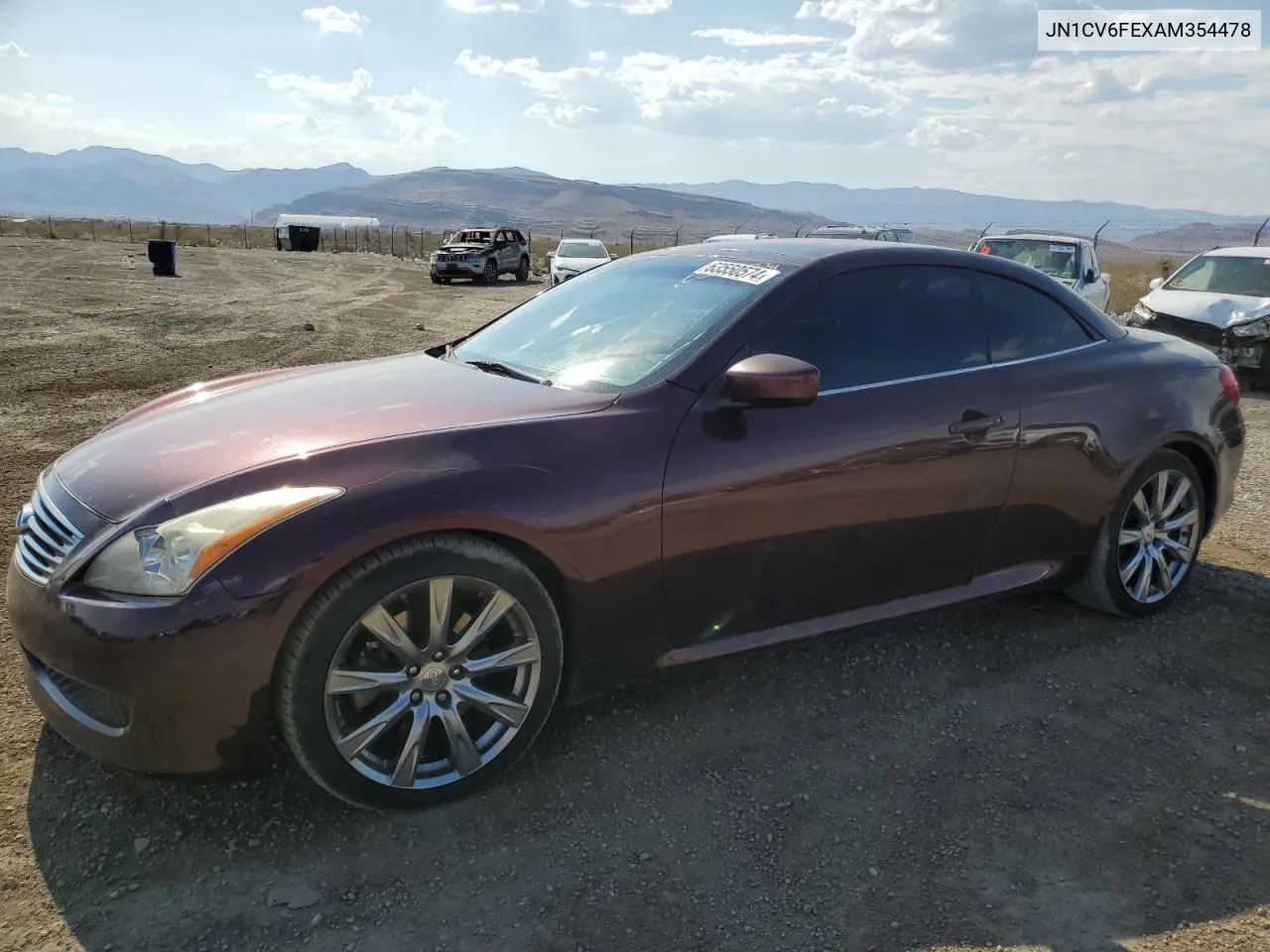 2010 Infiniti G37 Base VIN: JN1CV6FEXAM354478 Lot: 63550574