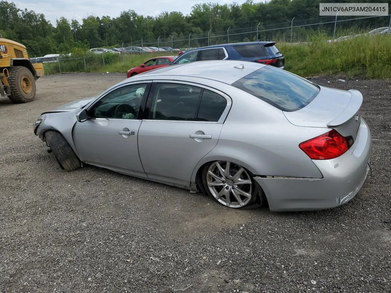 2010 Infiniti G37 Base VIN: JN1CV6AP3AM204415 Lot: 68857254