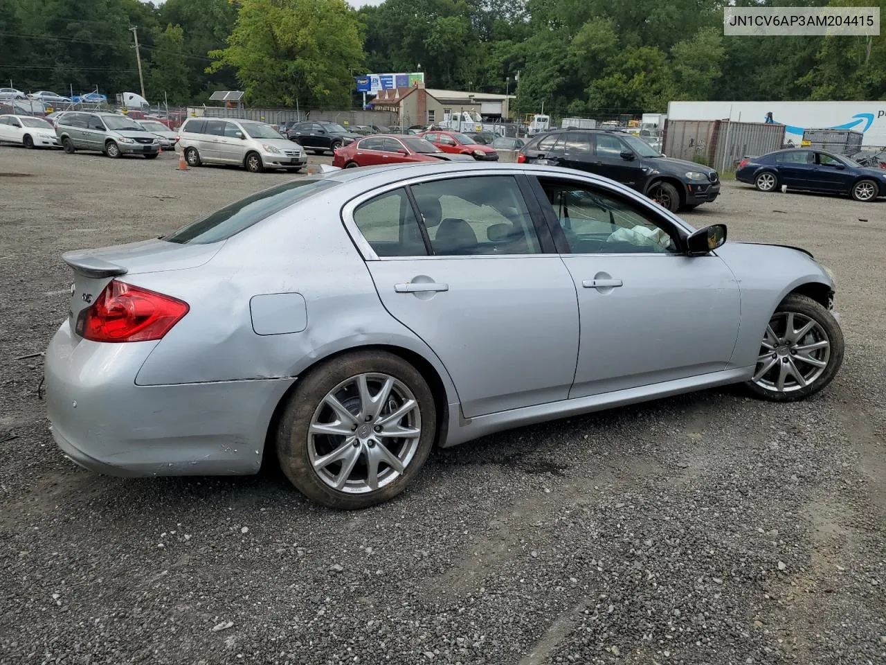 2010 Infiniti G37 Base VIN: JN1CV6AP3AM204415 Lot: 68857254