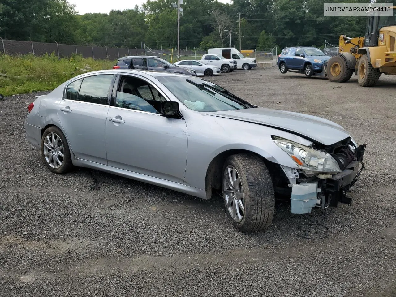 2010 Infiniti G37 Base VIN: JN1CV6AP3AM204415 Lot: 68857254