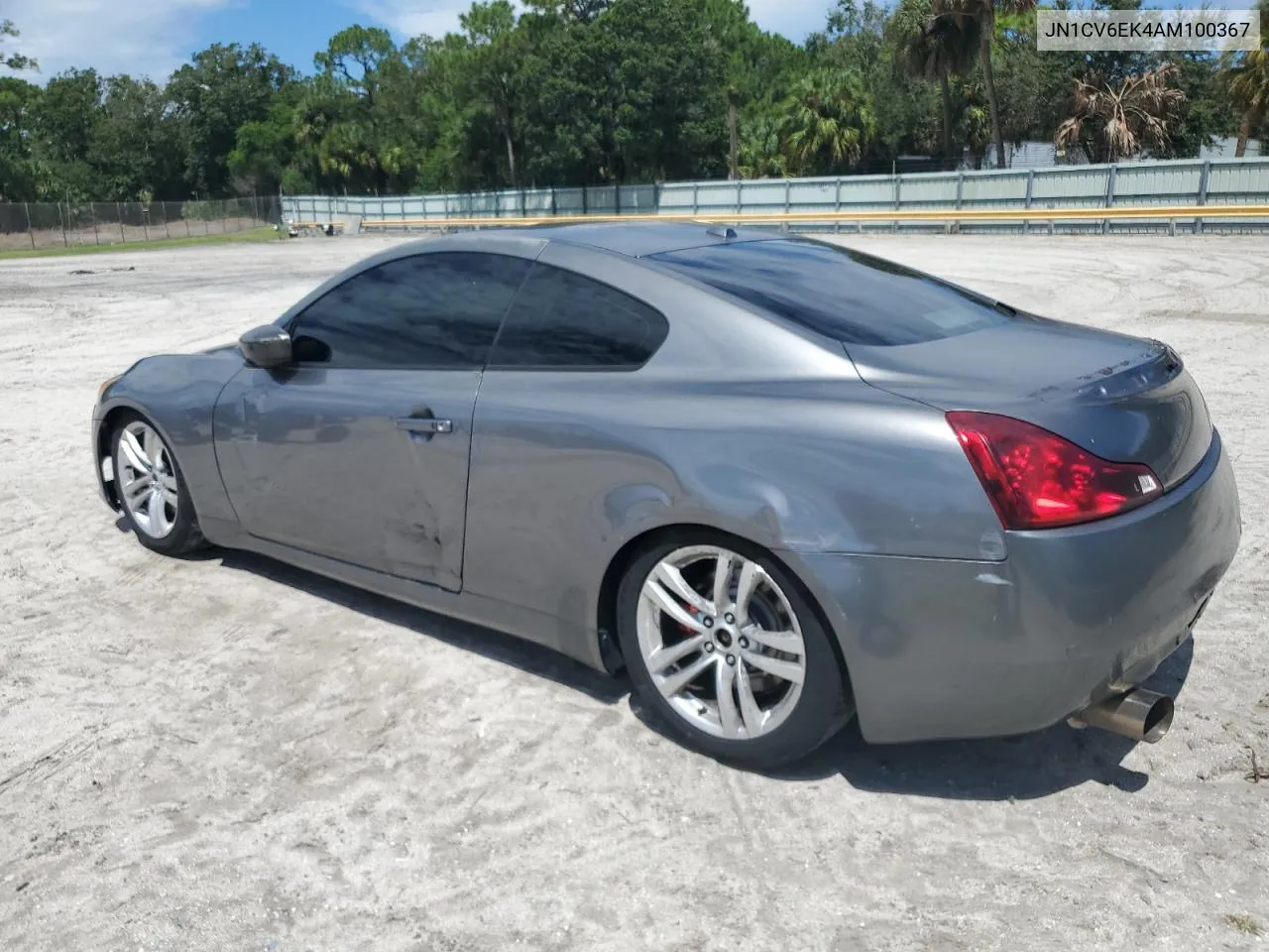 2010 Infiniti G37 Base VIN: JN1CV6EK4AM100367 Lot: 69465814