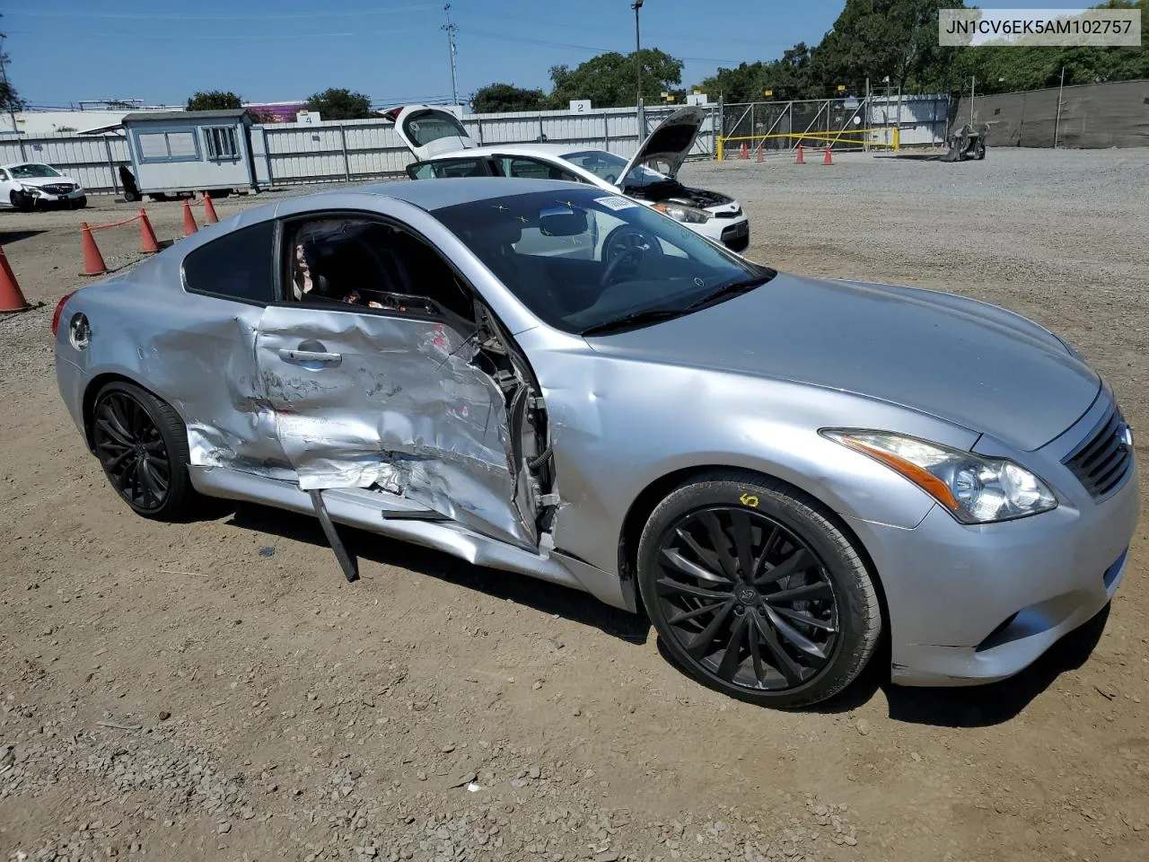 2010 Infiniti G37 Base VIN: JN1CV6EK5AM102757 Lot: 70068294