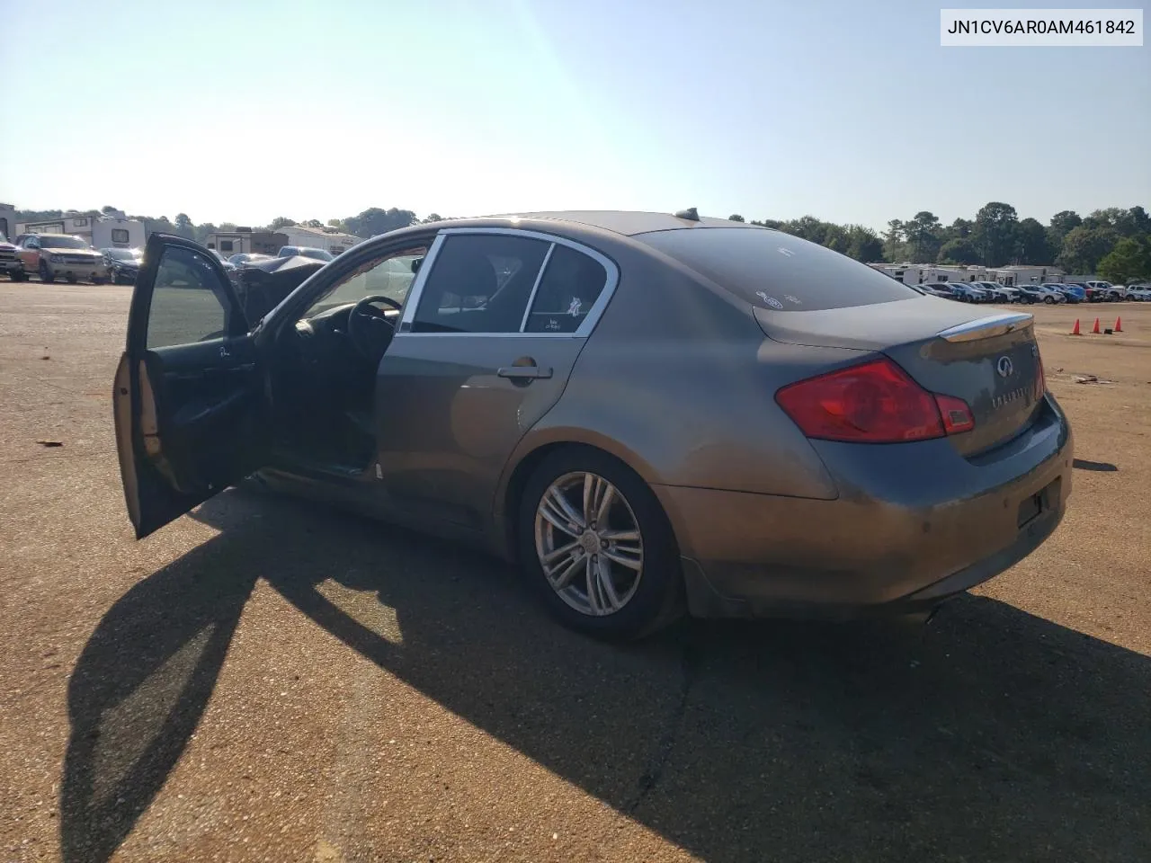 2010 Infiniti G37 VIN: JN1CV6AR0AM461842 Lot: 71347714